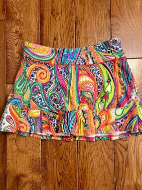 Trina Turk Vibrant Multicolor Paisley Skort - Performance Stretch